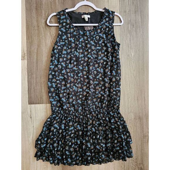Promod size 8 Y2K Dress Blue floral - Picture 1 of 7